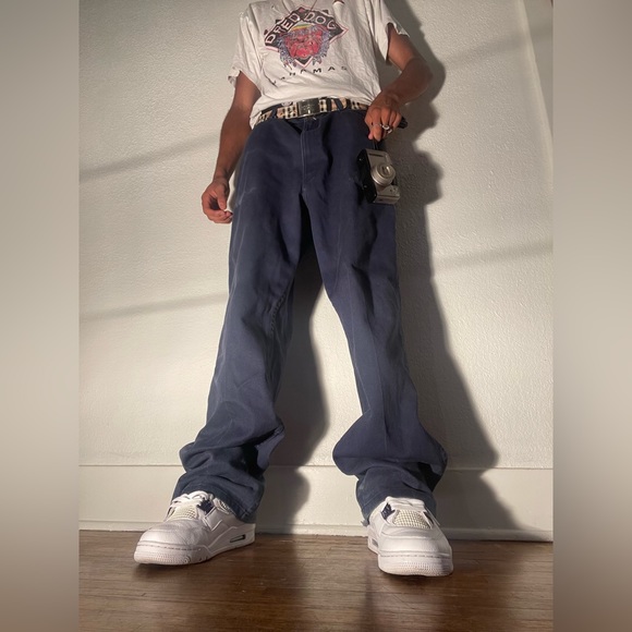 Navy Blue Ben Davis Work Pants - Picture 2 of 15